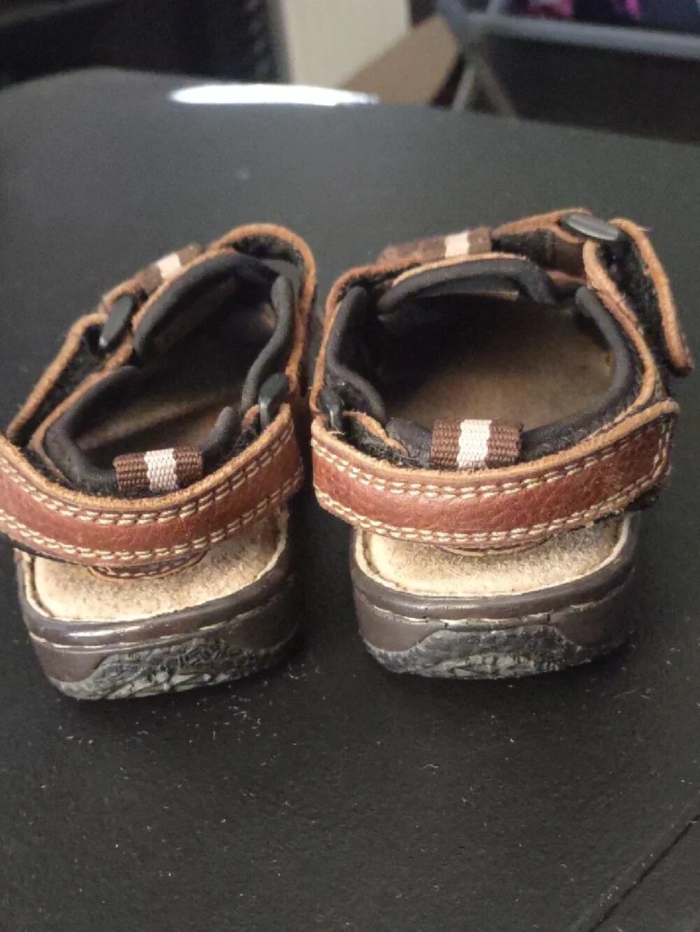 Hush Puppies Kids Brown Leather Fisherman Sandals Size 10 W